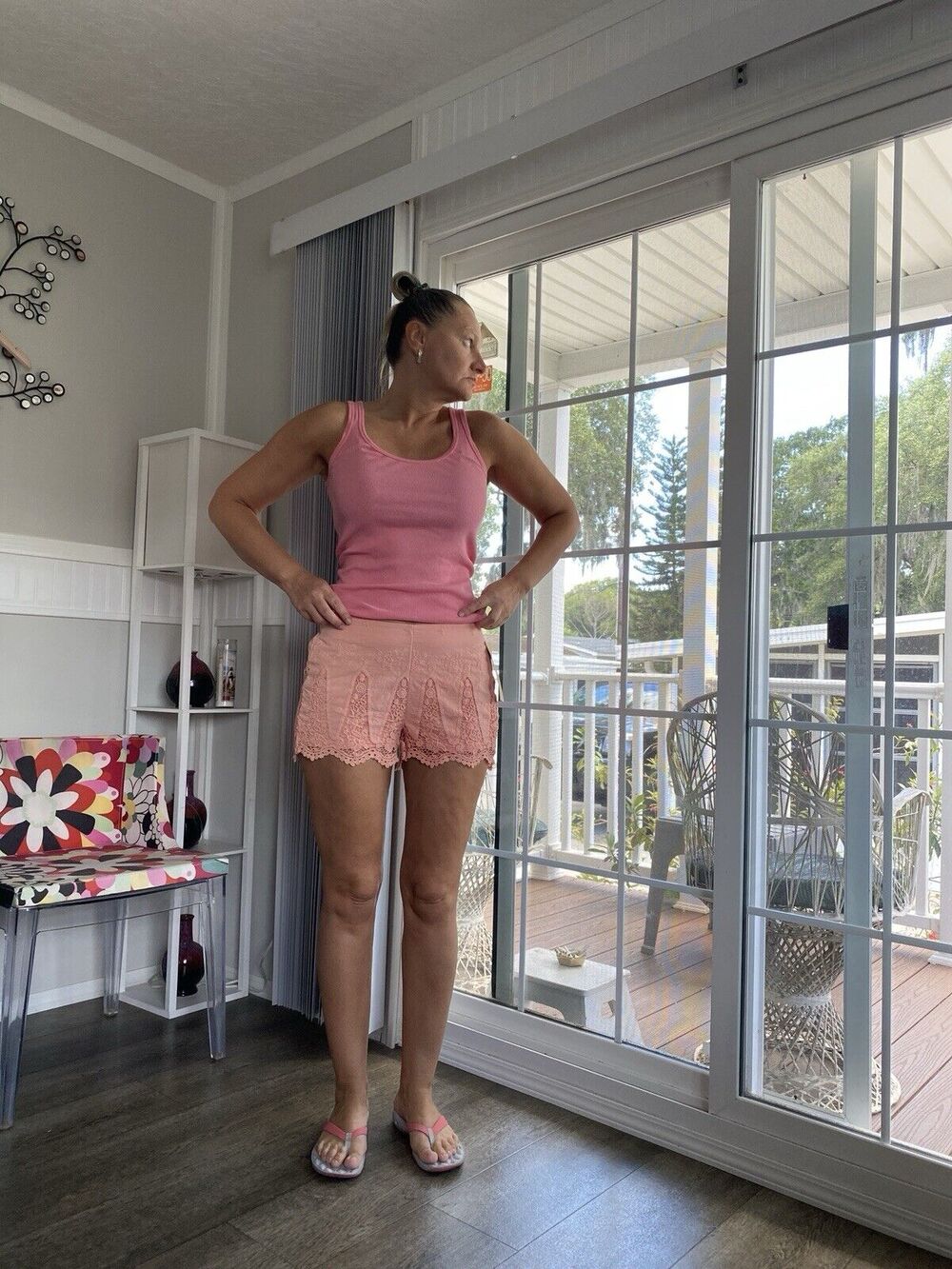 Boom Boom Jeans LOS ANGELES Pink Shorts Size Large